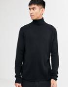 Weekday Trey Sweater With Turtleneck In Black