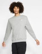 Nike Club Fleece Crew Neck Sweatshirt In Gray Heather