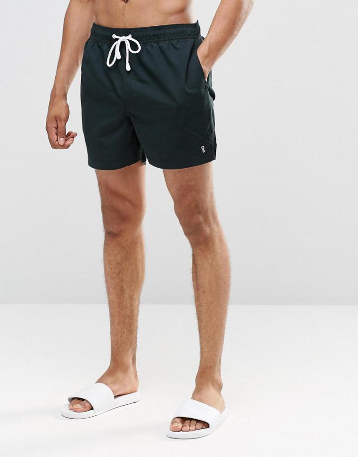 Ringspun Mid Shorts Co-ord - Black