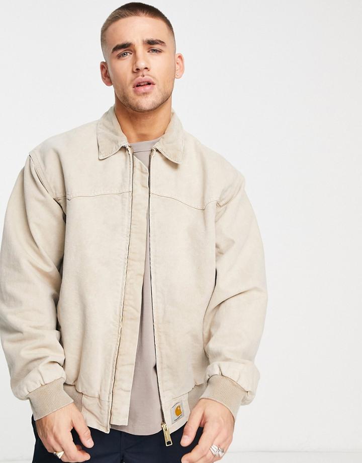 Carhartt Wip Og Santa Fe Jacket In Washed Brown
