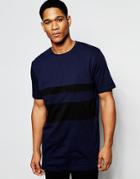 Kubban Block Longline T-shirt - Navy