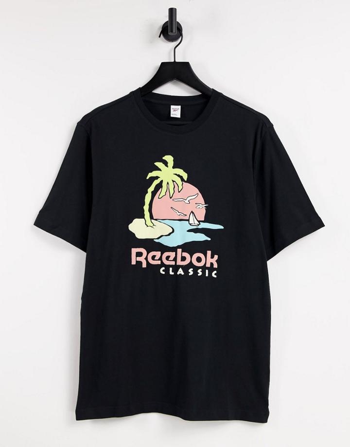 Reebok Classics Summer Graphic T-shirt In Black