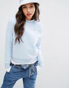 Fila Relaxed Boyfriend Sweatshirt With Chest Logo - Blue