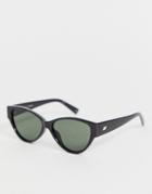Le Specs Eureka Cat Eye Sunglasses In Black