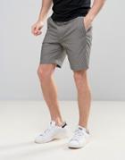 Asos Tailored Slim Seersucker Shorts In Charcoal - Gray