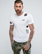 Defend London Camo Layered T-shirt With Patches - Green