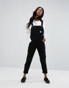 Carhartt Wip Relaxed Overalls In Stretch Canvas - Black