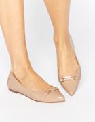 Carvela Moore Point Flat Shoes - Nude Patent