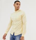 Asos Design Slim Fit Oxford Shirt In Yellow - Yellow