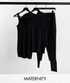 New Look Maternity Tank & And Leggings Set-black