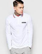 Ellesse Long Sleeve Polo Shirt - Optic White