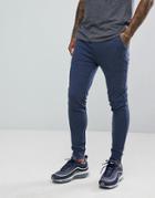 Asos Super Skinny Jogger In Denim Marl - Blue