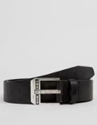 Diesel Bluestar Leather Belt In Black - Black