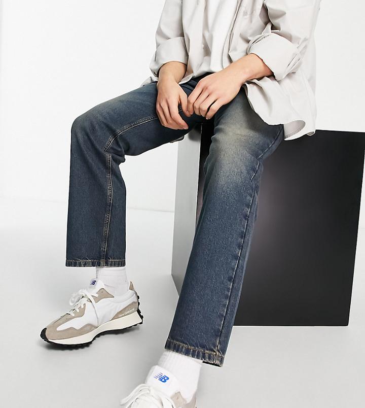 Collusion X005 90s Straight Leg Jeans In 00s Extreme Wash-brown
