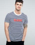 G-star Daruvar Raw Stripe Logo T-shirt - Blue