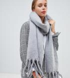 My Accessories Light Gray Super Soft Extra Long Scarf - Gray