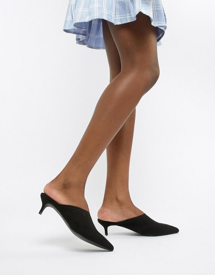 New Look Stretch Pointed Mule - Black