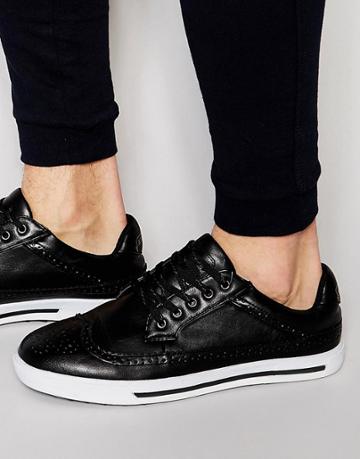 Lambretta Brogue Sneakers - Black