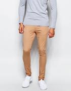 Asos Extreme Super Skinny Chinos In Soft Tan - Doe