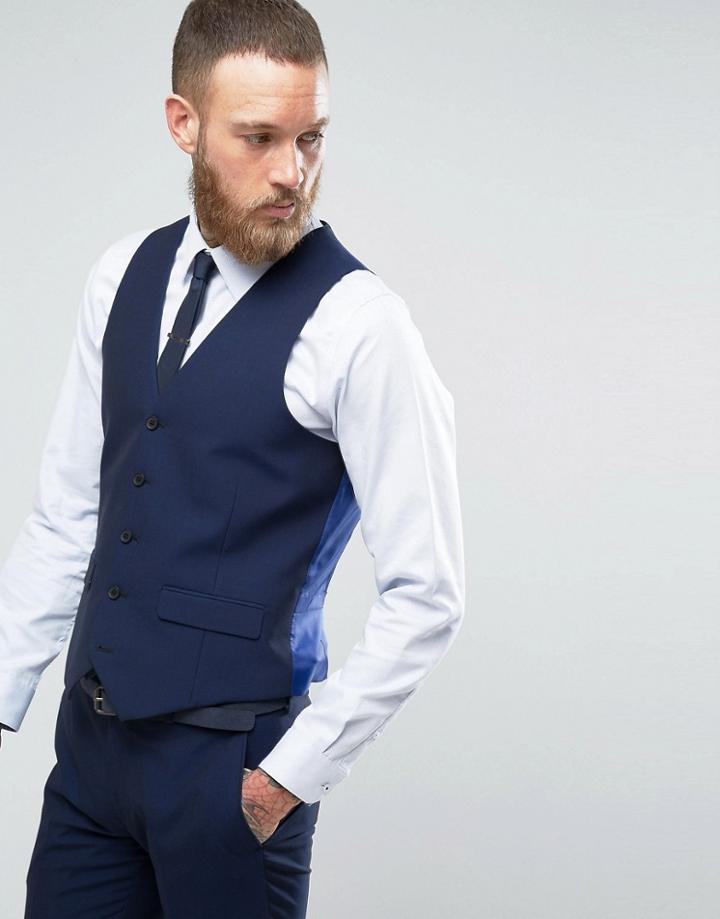 Harry Brown Plain Vest - Blue