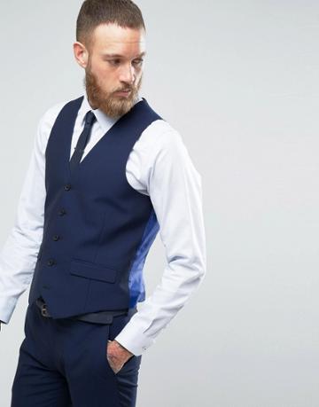 Harry Brown Plain Vest - Blue