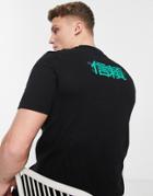 Asos Design T-shirt In Black With Back Text Print