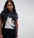 Asos Design Curve Halloween T-shirt With Edward Scissorhand Print - Black