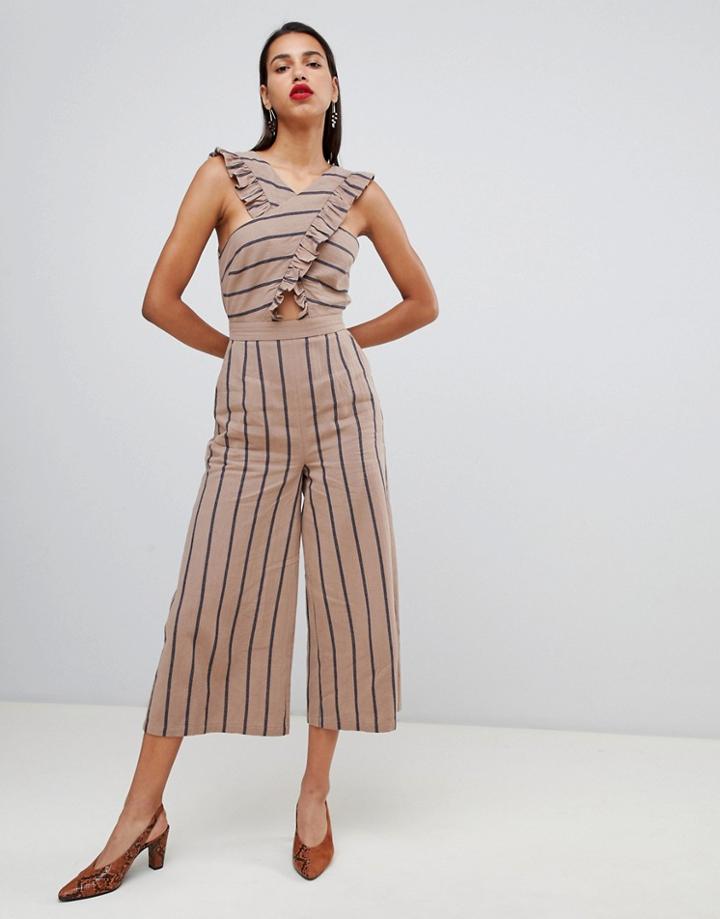 Current Air Stripe Jumpsuit-beige