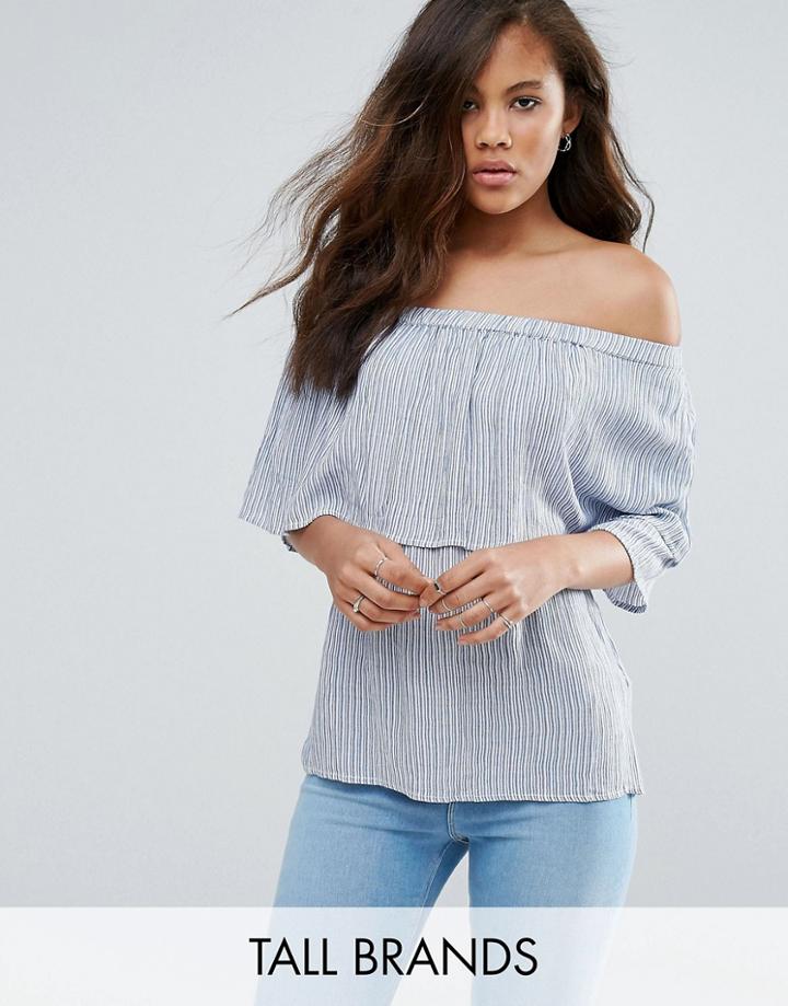 Vero Moda Tall Layered Bardot Top - Multi