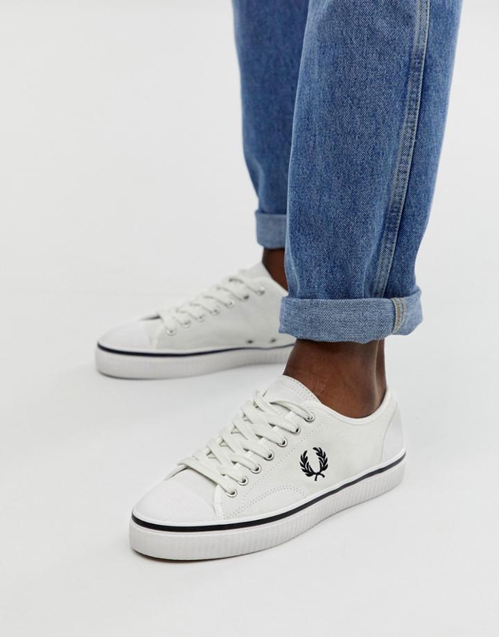 Fred Perry Hughes Low Suede Sneakers In Off White