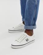 Fred Perry Hughes Low Suede Sneakers In Off White