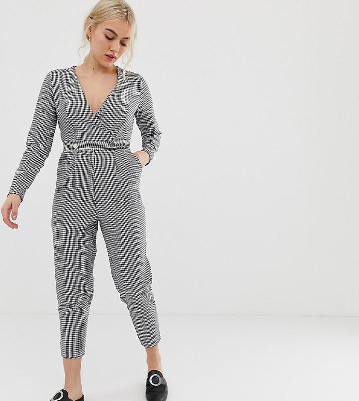 Miss Selfridge Petite Tailored Jumpsuit In Houndstooth - Multi