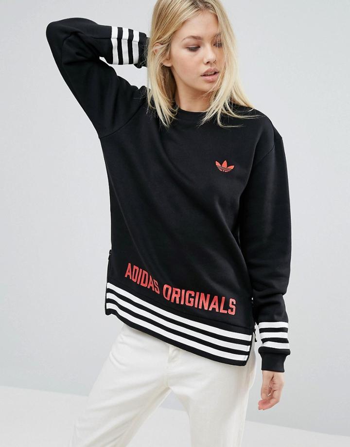 Adidas Originals Oversized Sweatshirt With Originals Logo - Black