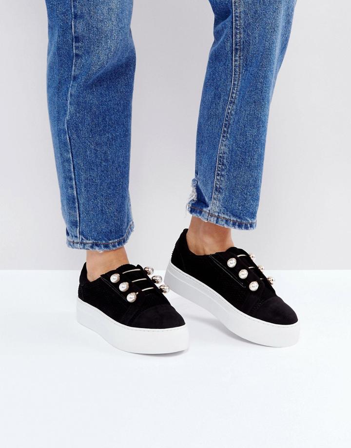 Kg By Kurt Geiger Orla Leather Sneakers - Black