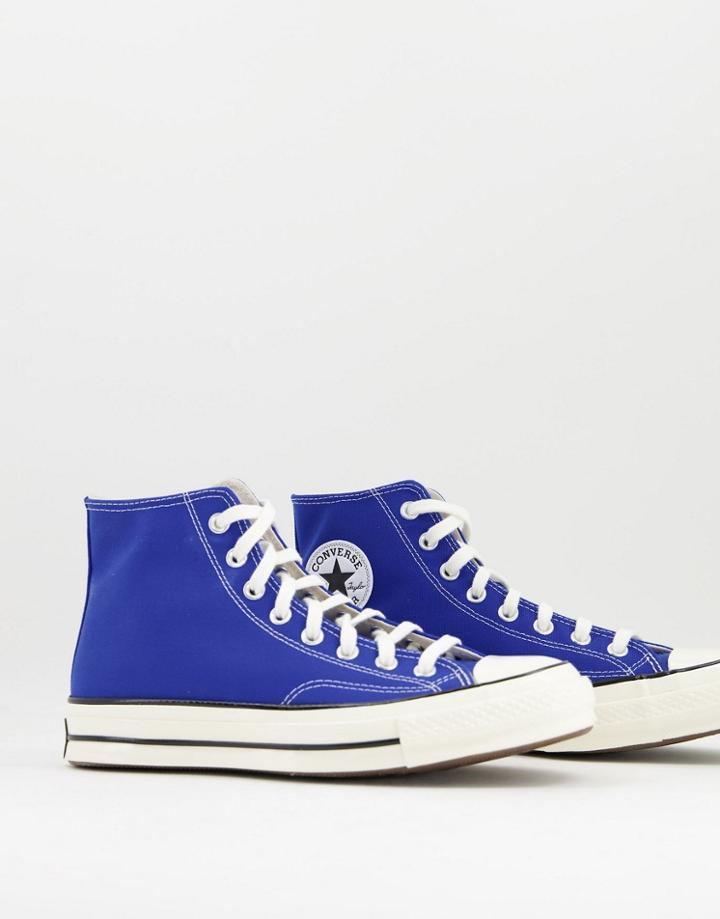 Converse Chuck 70 Hi Canvas Sneakers In Cobalt Blue-purple