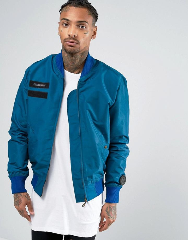 Cheats & Thieves Ma1 Bomber Jacket - Blue