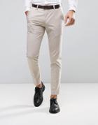 Asos Wedding Skinny Suit Pants In Crosshatch Nep - Gray