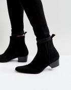 Jeffery West Murphy Chelsea Boots In Black Suede - Black