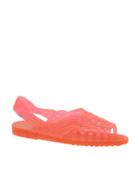 Juju Petra Fluro Orange Slingback Flat Sandals - Orange