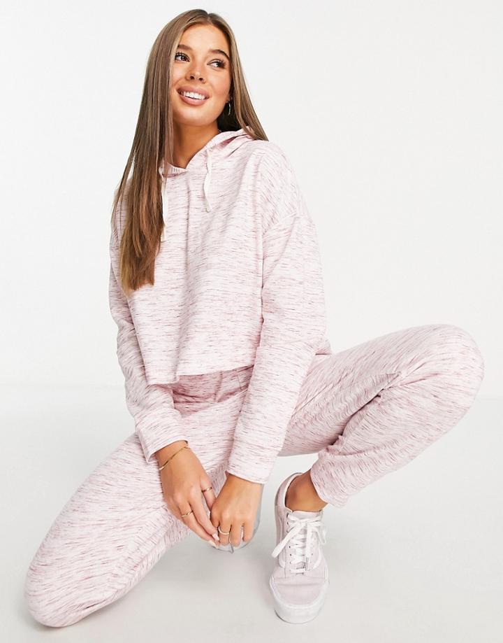 Miss Selfridge Tie Waist Space Dye Sweatpants-pink