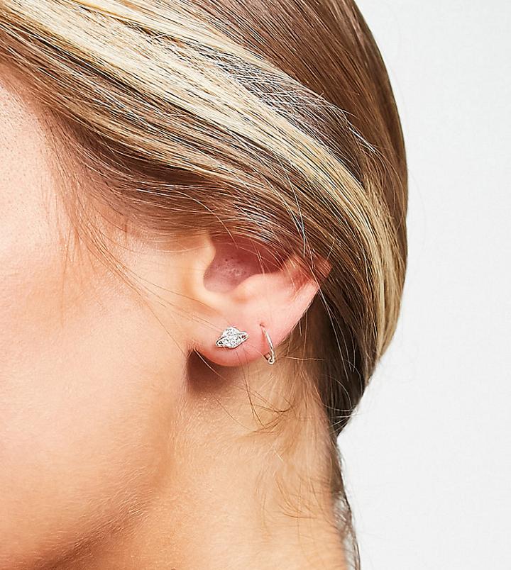 Kingsley Ryan Planet Stud Earrings In Sterling Silver
