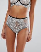 Asos Premium Maisie White Lace Highwaist Pant - White