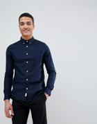 Burton Menswear Skinny Fit Oxford Shirt In Navy - Navy