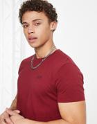 Hollister Tonal Icon Logo T-shirt In Burgundy-red