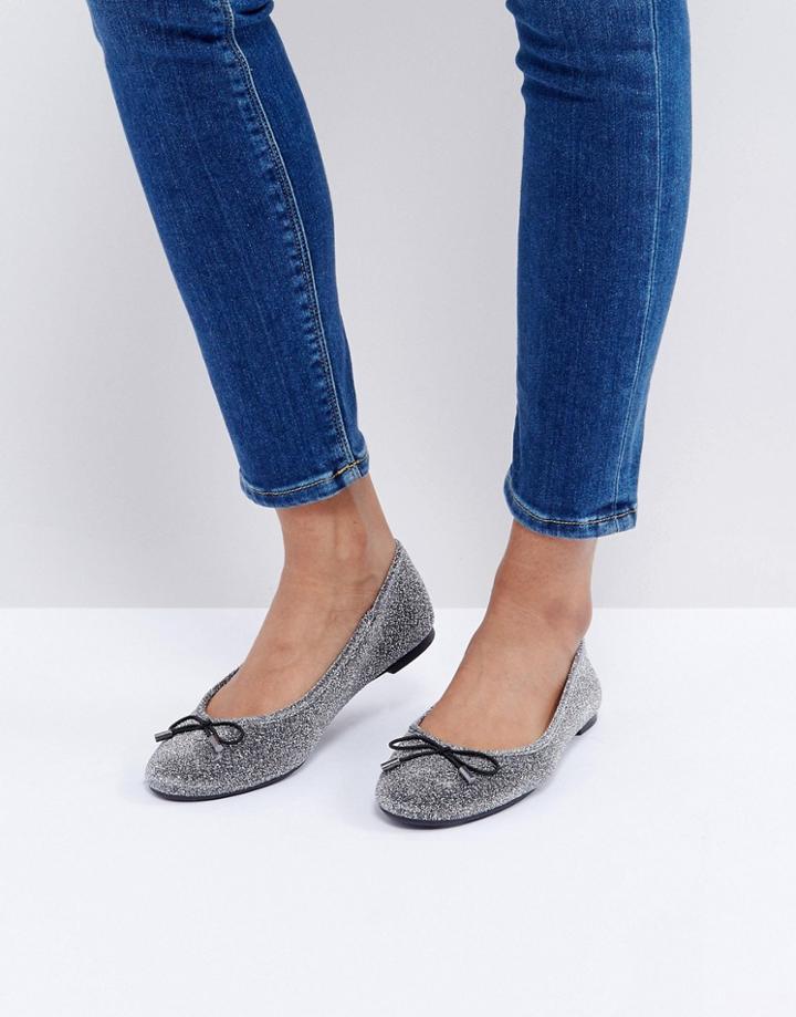 New Look Shimmer Ballet Flat - Silver