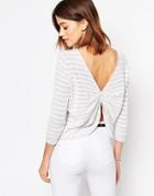 Shae Back Detail Stripe Sweater