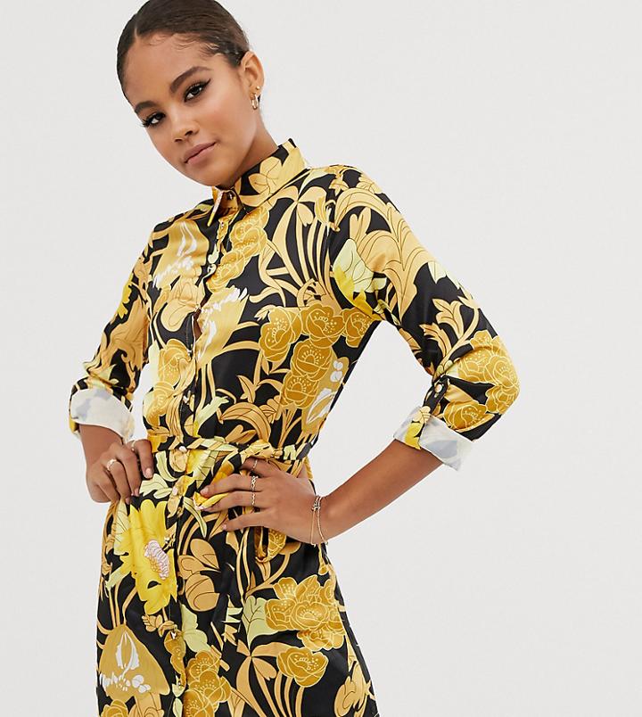 Parisian Tall Shirt Dress In Art Nouveau Print - Multi