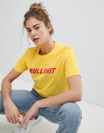 Adolescent Clothing Bull Shit T Shirt - Yellow