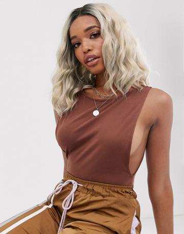 Lullabellz Tousled Ash Blonde Lob Lace Front Wig-beige