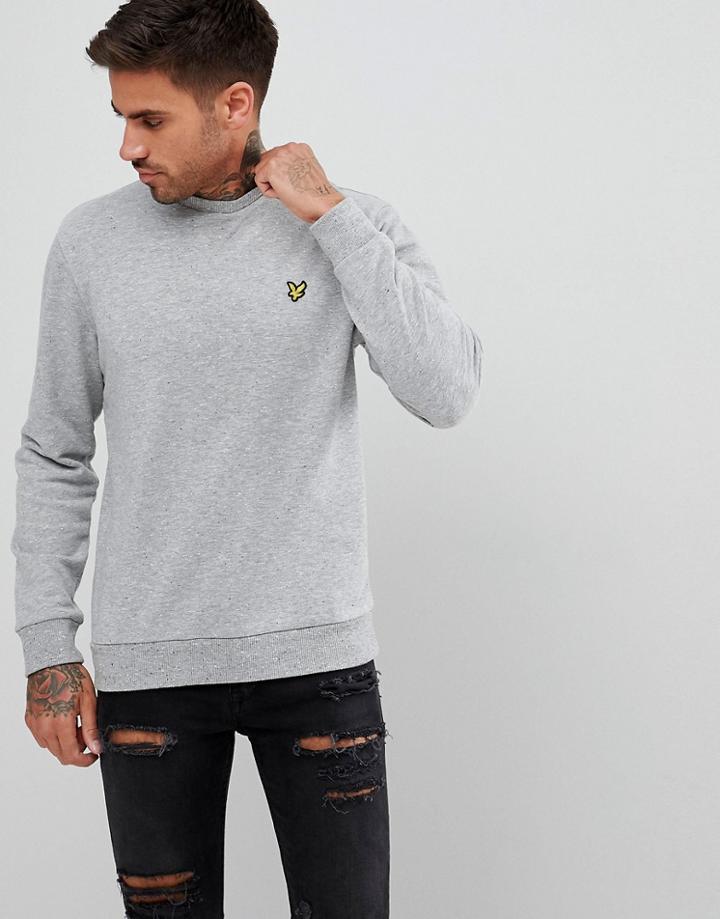 Lyle & Scott Flecked Sweatshirt In Gray Marl - Gray